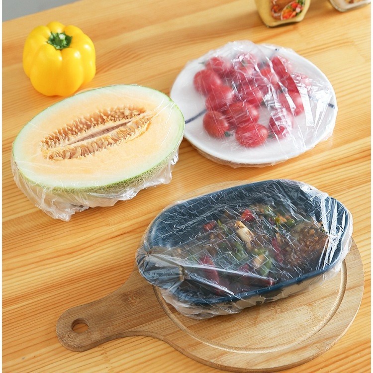 Food Wrapper Food Grade PE Reusable Plastic Wrap Shower Cap Plastik ...