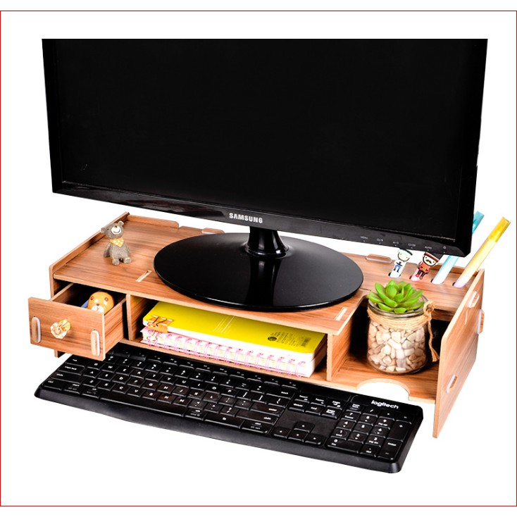 🇲🇾KL READY STOCK🇲🇾Wooden Computer Monitor Screen Stand | Shopee Malaysia