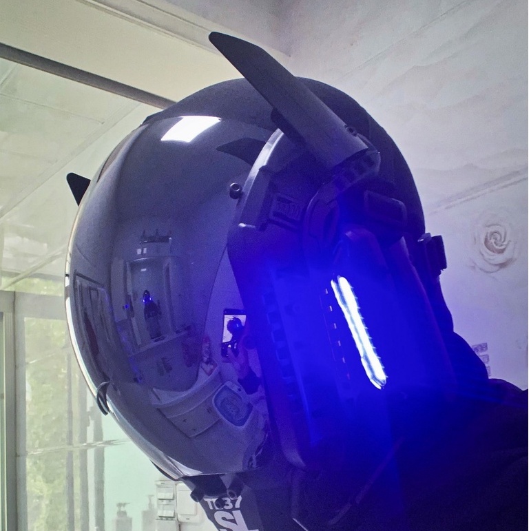 Cyberpunk mask helmet motorcycle futureristic helmet Shopee Malaysia
