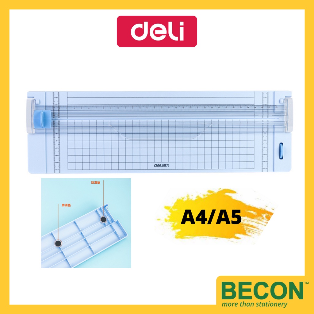 Deli Paper Trimmer 14251 A4 Light Blue | Shopee Malaysia