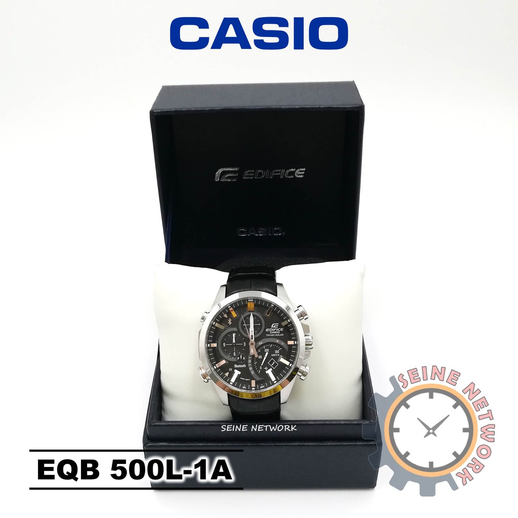 Casio Edifice Men Watch Multi-Hands Bluetooth Smart Link Quartz Analog  Leather Band Jam Tangan Lelaki EQB500L EQB-500L | Shopee Malaysia