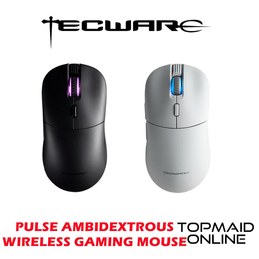 TECWARE PULSE AMBIDEXTROUS WIRELESS GAMING MOUSE ( BLACK / WHITE ...