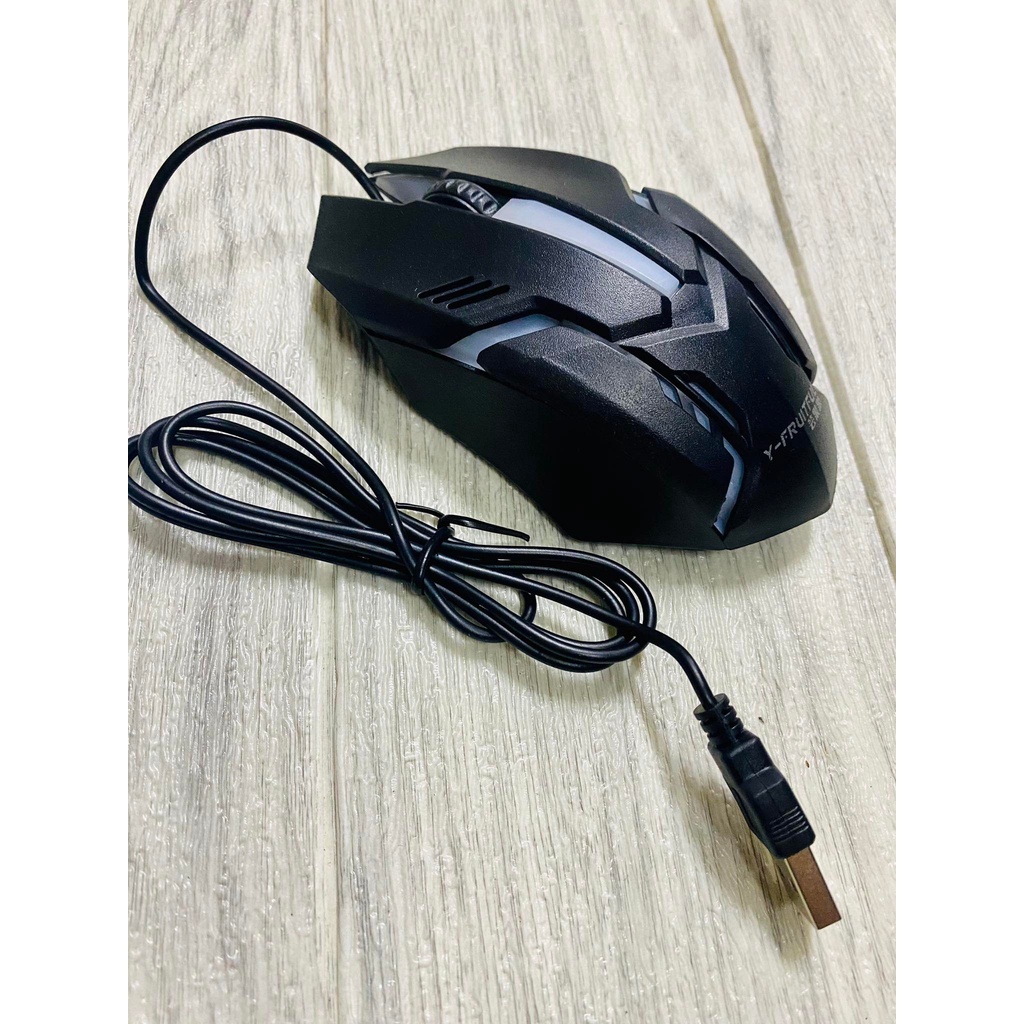 RGB ESports Game Mouse Wired YFRUITFUL Tetikus permainan Black Mice wayar Gaming Computer