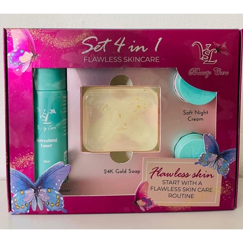 ORIGINAL VSL SKINCARE SET 4 in 1 GOLD / BLEMISH Shopee Malaysia