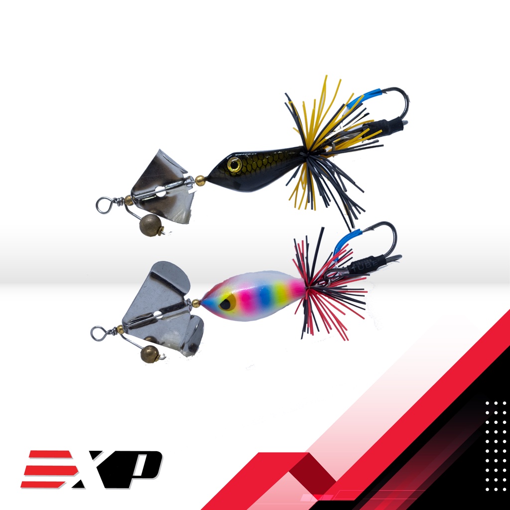 EXP Blast Slash Bait Buzzbait Fishing Casting Bait Wooden Frog Umpan ...