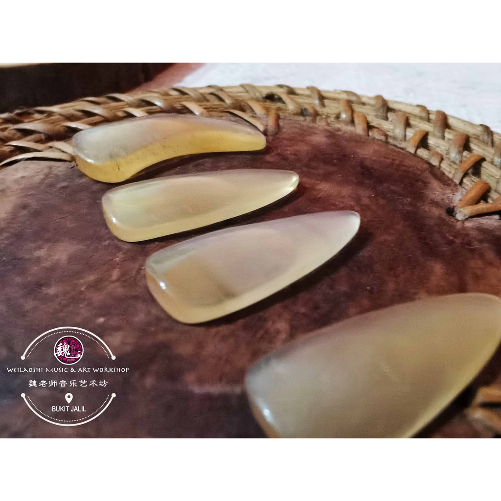 Guzheng Nails Finger Picks Zither Light Yellow 天然古筝指甲 浅黄色 Shopee Malaysia