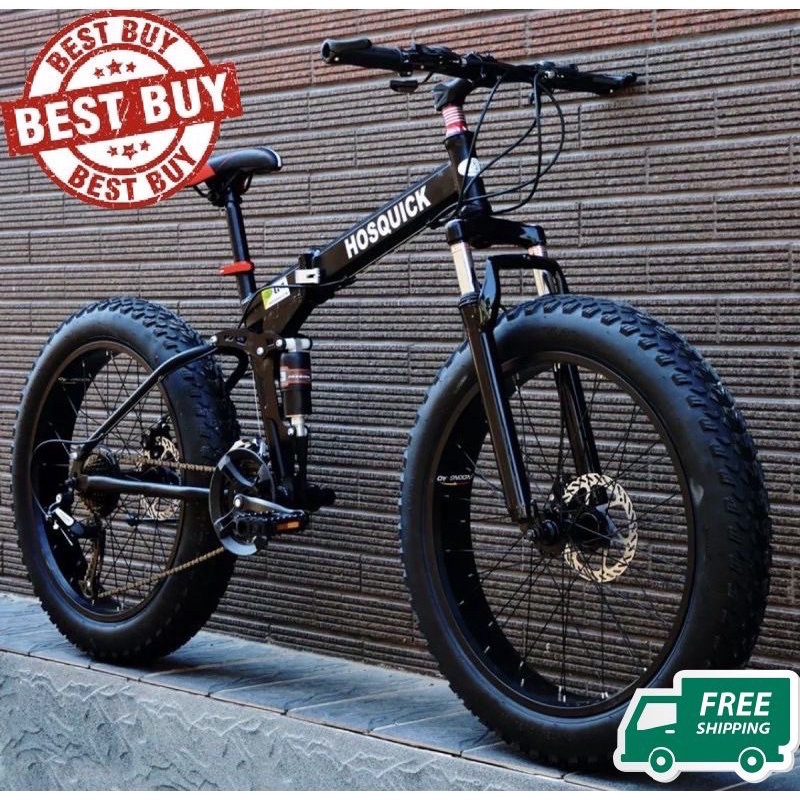 Folding Fat Mountain Bike Off Road 21 24 27 Speed Ready Stock