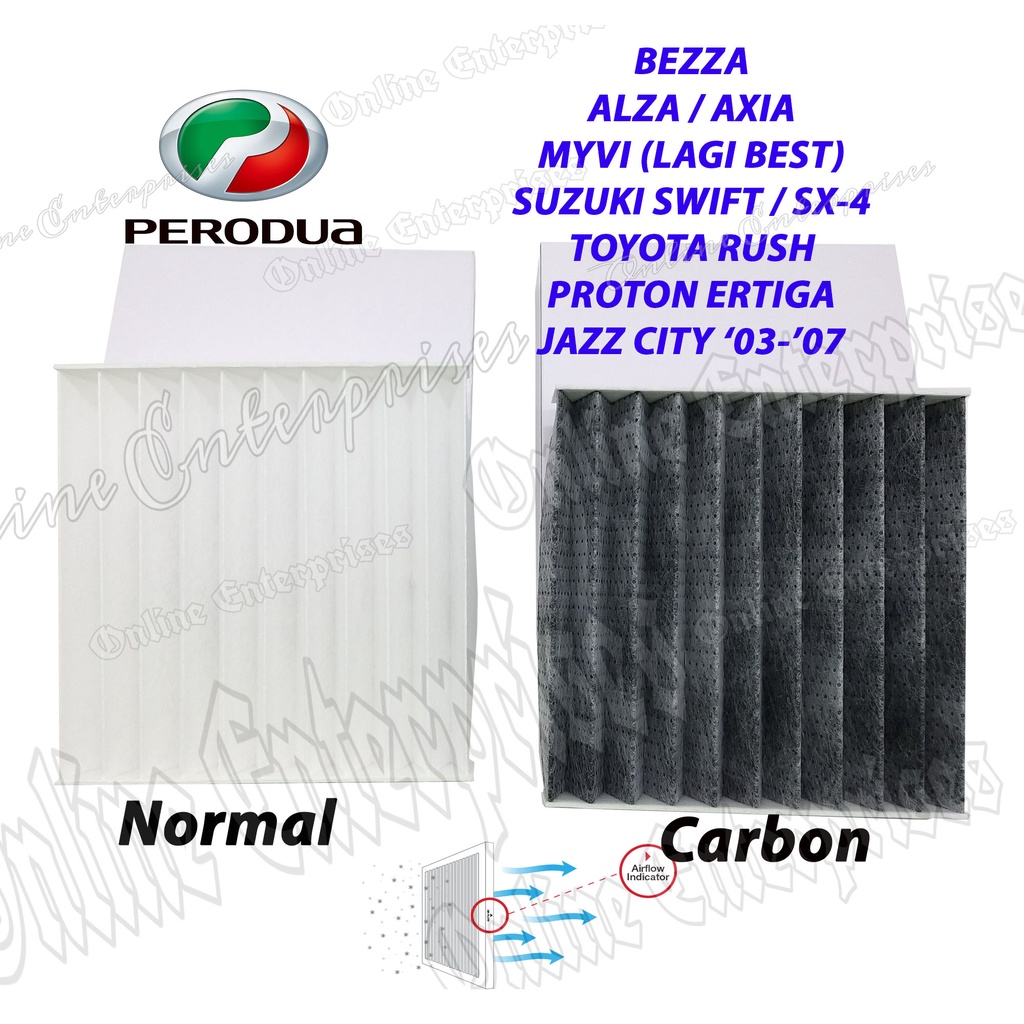 Cabin Air Filter Perodua Myvi Lagi Best Axia Alza Bezza Aruz Ertiga City Jazz Rush FT86 BRZ