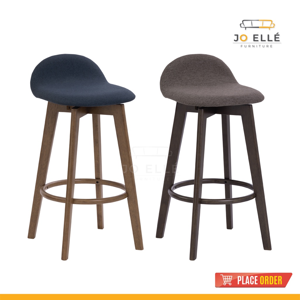 Jo ELLE Mason Low Back Bar Chair / High Bar Stool / Counter Chair