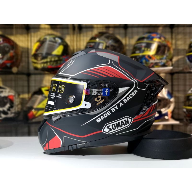 Original SOMAN X-Series Full Face Helmet | Shopee Malaysia