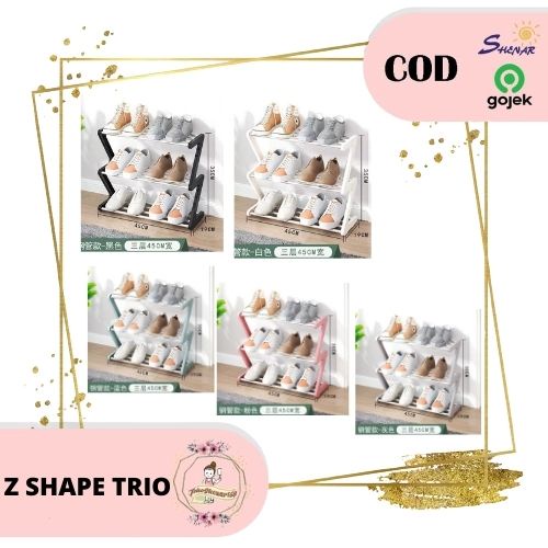 Zigzag MODEL 3-tier Multipurpose Slipper Shoe RACK - Z SHAPE RACK 3 ...