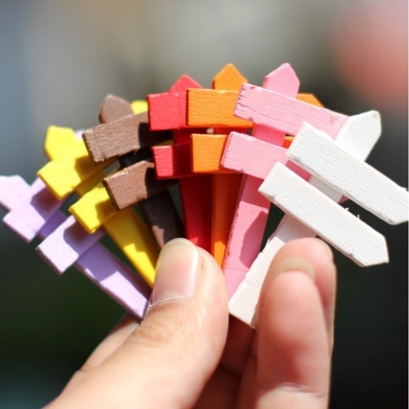 10Pcs/Set Miniature Wooden Signpost Sign Ornaments Fairy Garden Bonsai ...