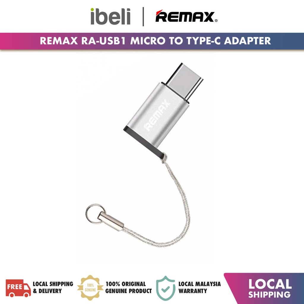 Remax RA-USB1 Micro USB To Type-C Adapter | Shopee Malaysia