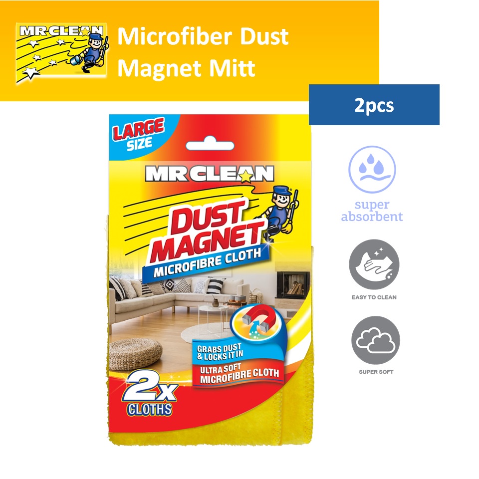 Mr Clean 2pcs Microfibre Dust Cloth Shopee Malaysia