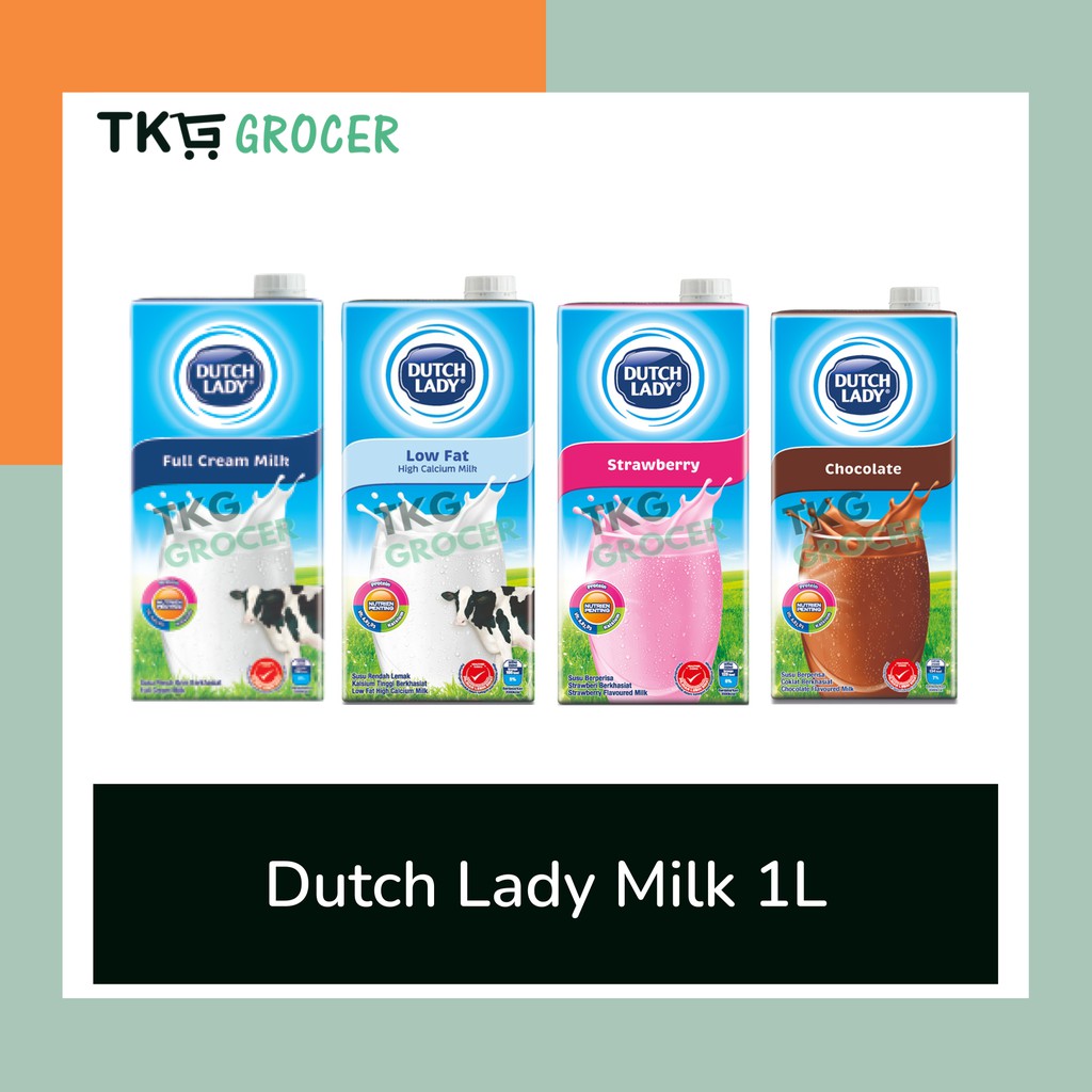 Dutch Lady Purefarm UHT Milk 1L Full Cream / Low Fat / Chocolate
