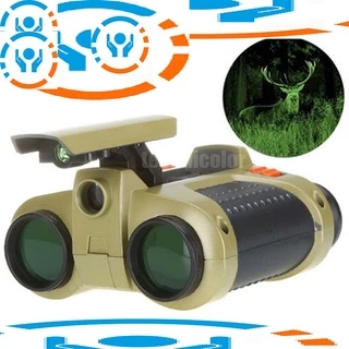 1pcs Night Vision Viewer Surveillance Spy Scope Binoculars Pop-up Light  Tool 4x30mm