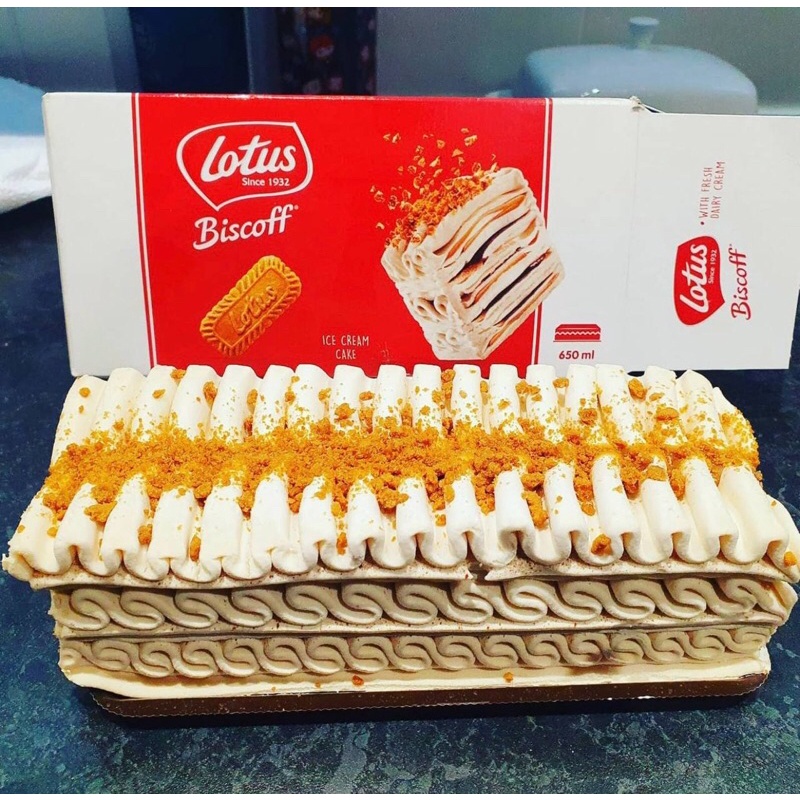 LOTUS BISCOFF ICE CREAM CAKE Shopee Malaysia