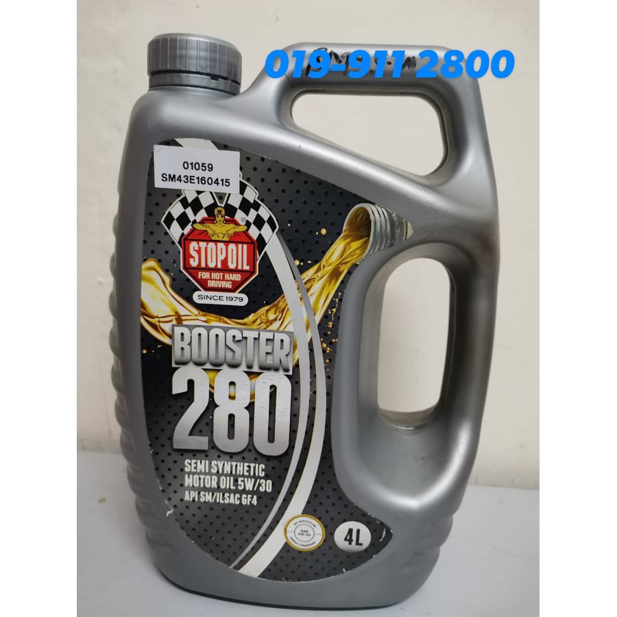 STOP OIL Booster 280 Engine Oil 5W-30 (4L) | Shopee Malaysia