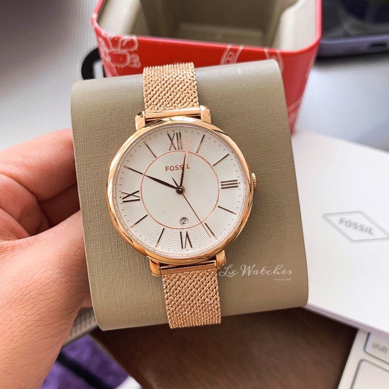 Fossil jacqueline watch online rose gold