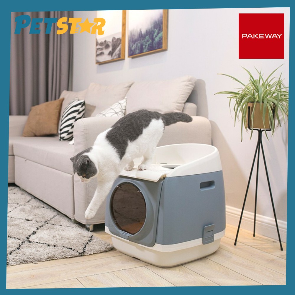 TomCat Pakeway Two Door Entry Cat Litter Box Bekas Pasir tandas