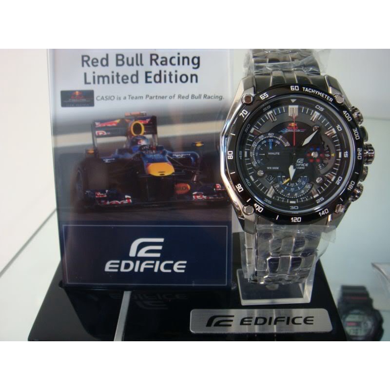 EDIFICE EF550 RACING REDBULL FULL BLACK WATCHES MEN | Shopee Malaysia