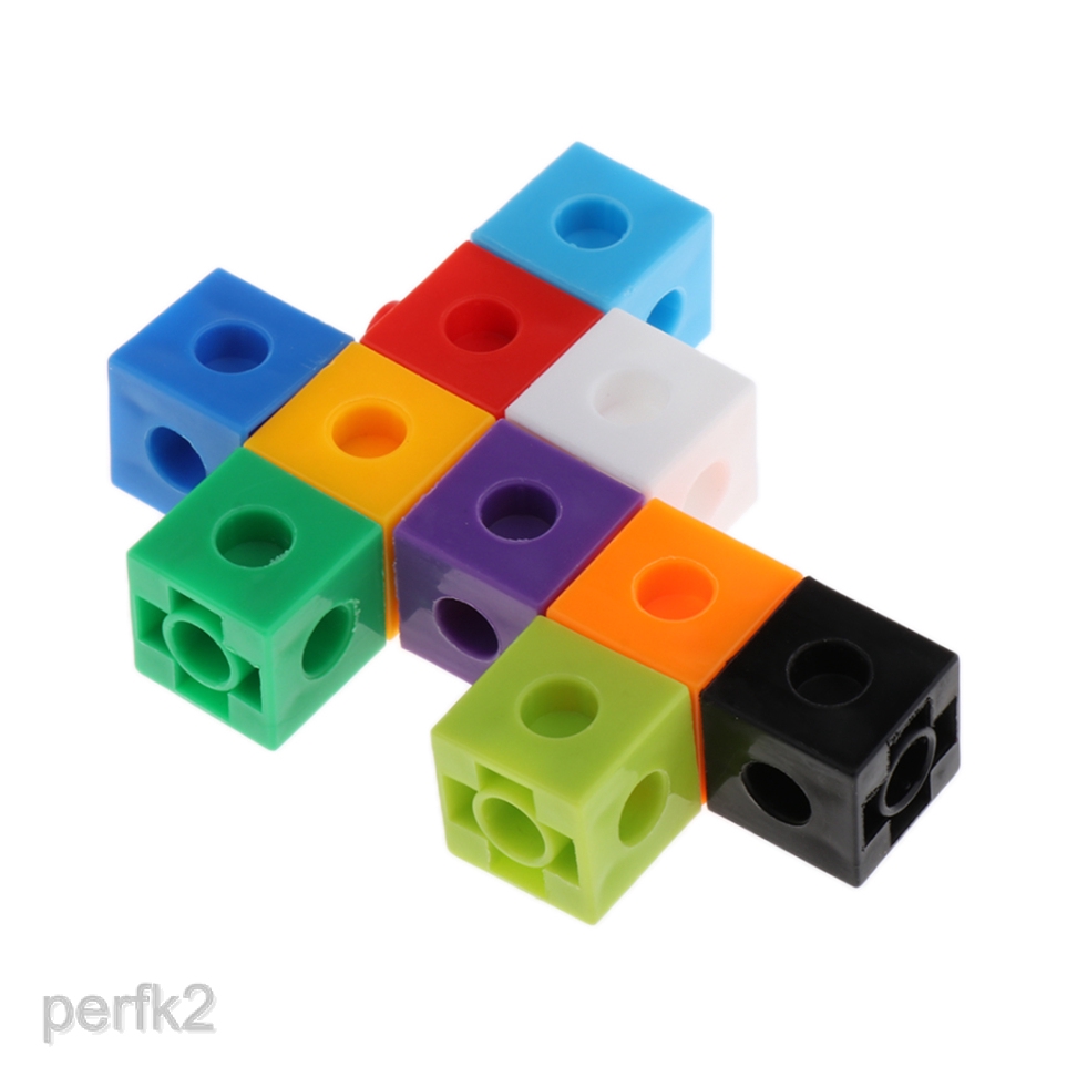 [perfkfcMY] 100Pcs 10 colors Multilink Linking Cubes/ Math Manipulative ...