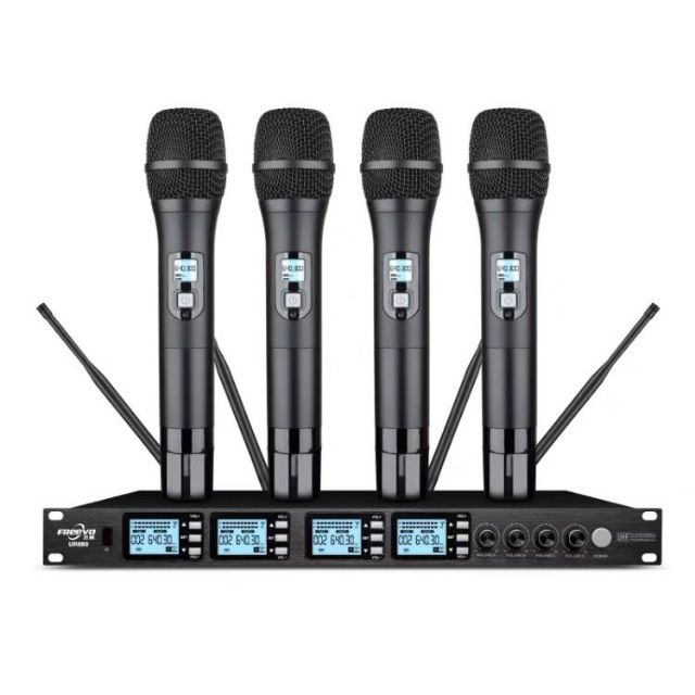 FREEVO UR680 4Channel UHF Wireless Microphone System with Selectable