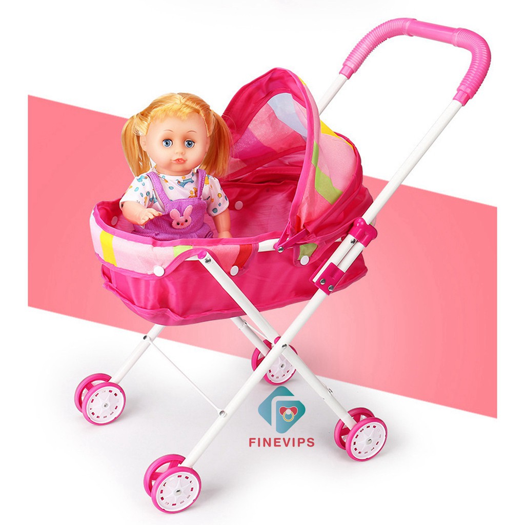 Plastic baby doll deals stroller