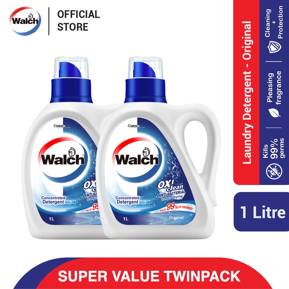 [TWIN PACK] Walch Antibacterial Laundry Detergent (1000ml) | Shopee ...