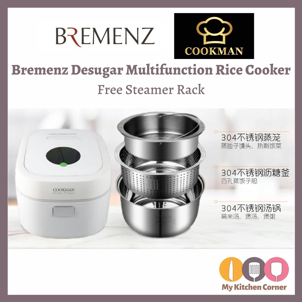 BREMENZ 1.8L Desugar Multifunction Rice Cooker with Free SUS304 Steamer ...