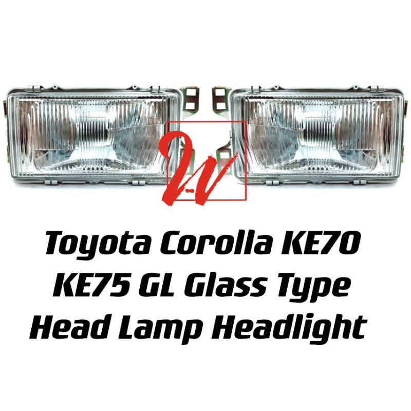 Toyota Corolla KE70 KE75 GL Glass Head Lamp Headlight New Shopee Malaysia