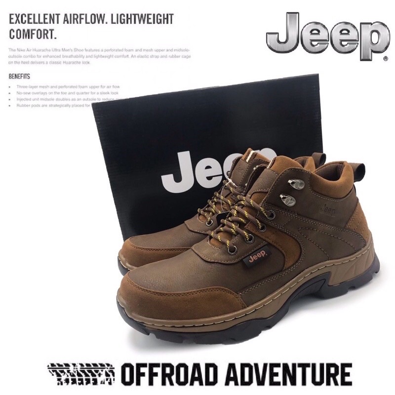 Men's Boot Jeep Highly Recomended Hiking 4x4 Adventures Nice Boot/Kasut  Boot Lelaki Bergaya Selesa | Shopee Malaysia