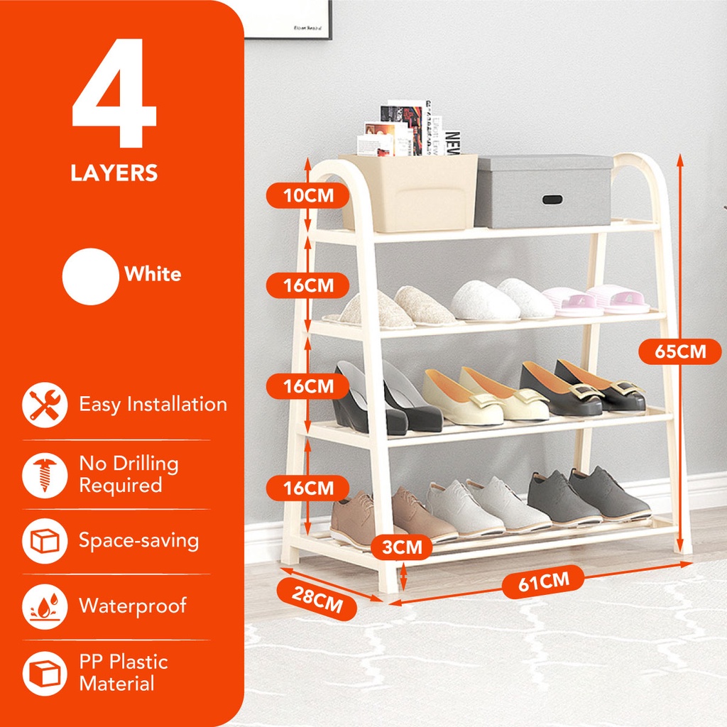 Modern Shoe Rack 3 & 4 A-Shape Modern Shoe Rack Rak Kasut Rak Tempat ...