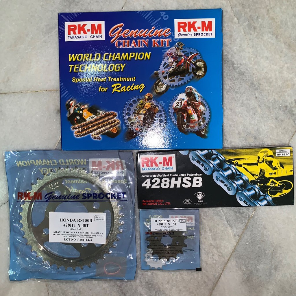 Honda RS150 RKM / RK-M Chain kit / SPROCKET SET | Shopee Malaysia