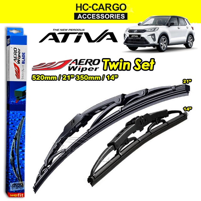Perodua Ativa/Ativa Aero Wiper AW Blade Economy Twin Set U-Hook Type ...