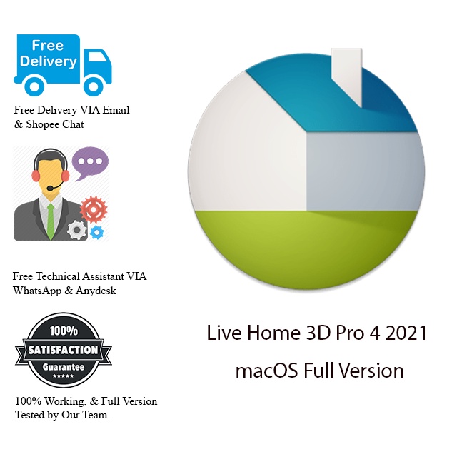 Live Home 3D Pro 4 2023 macOS Full Version Shopee Malaysia