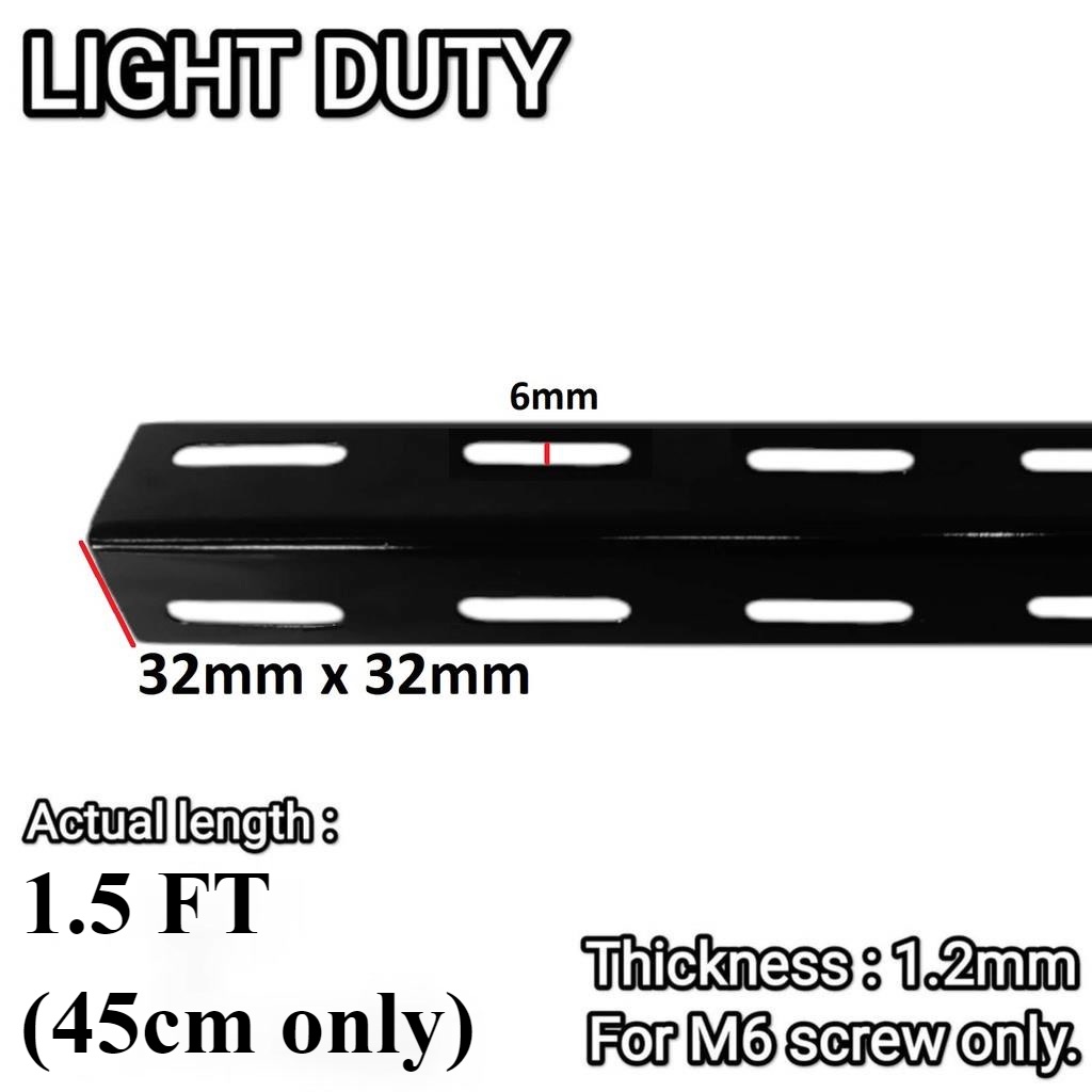 Slotted Angle Bar 1.5ft / Besi Rak Lubang 1.5'kaki / Rack / Shelf / Shelves DIY Shopee Malaysia