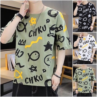 Cartoon Face & Duck Pattern Short-sleeved Shirt, Men's Casual Button Up  Lapel Shirt For Summer - Temu