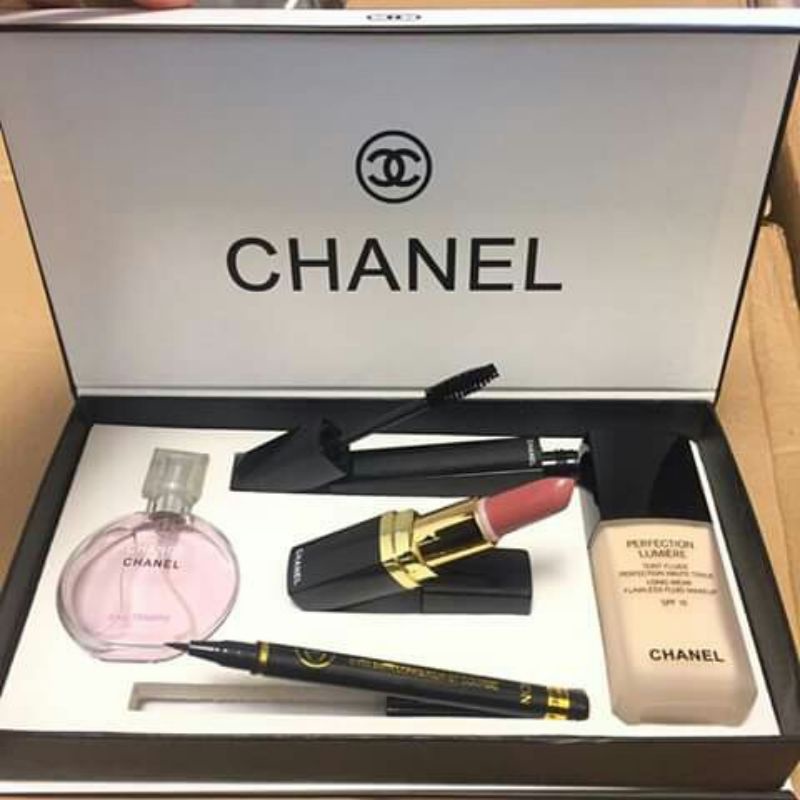 New Chanel Limited Edition Collection Chanel 5 In 1 Make Up Perfume Gift Set Suitable For Gift Shopee Malaysia