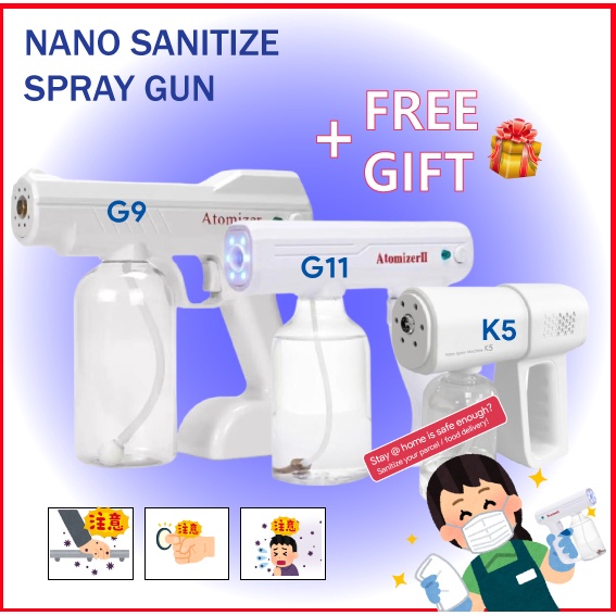 🔥READY STOCK🔥 Nano Spray Gun Sanitizer Spray Gun 800ML UV Light
