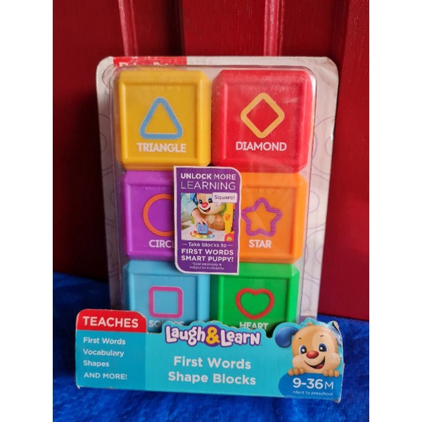 Fisher price first words shape blocks | Shopee Malaysia