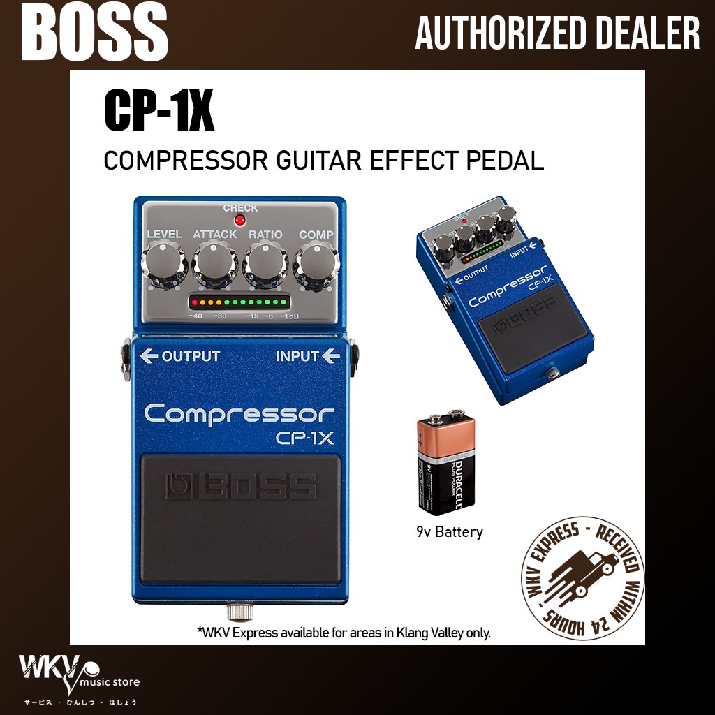 Boss CP-1X Compressor Guitar Effects Pedal Foot Switch Processor (CP1X ...