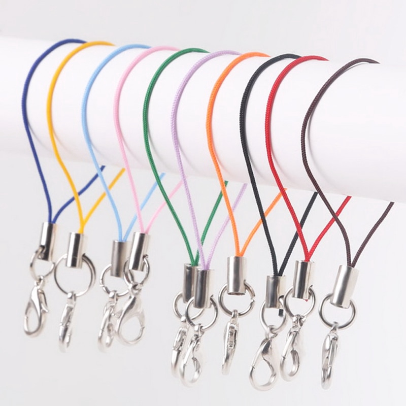 30pcs Colorful Cell Phone Lanyard Strap Cords Lobster Clasp Keychain