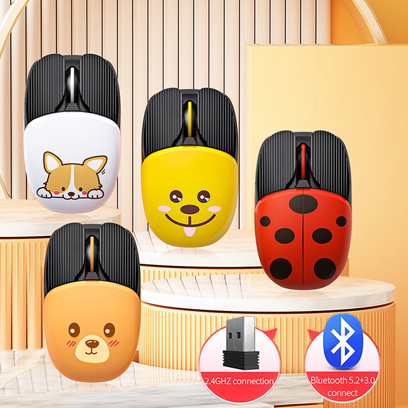 Dual mode 2 4ghz bluetooth wireless mouse silent mouse ergonomic mouse