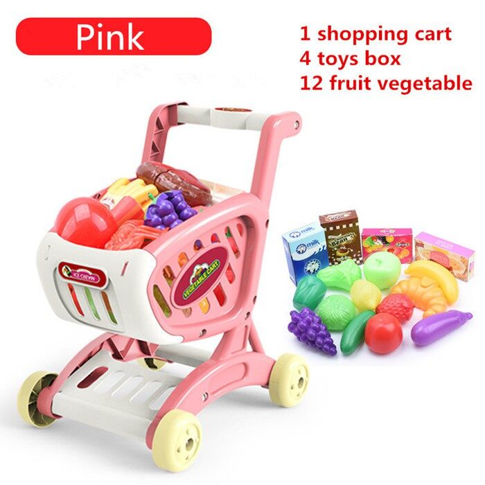 RedCrab Kids Toy Shopping Cart Supermarket Playset 47pcs | Pretend Play Grocery Store With Fruits & Vegetables | Educational Toy For Boys & Girls - View #11