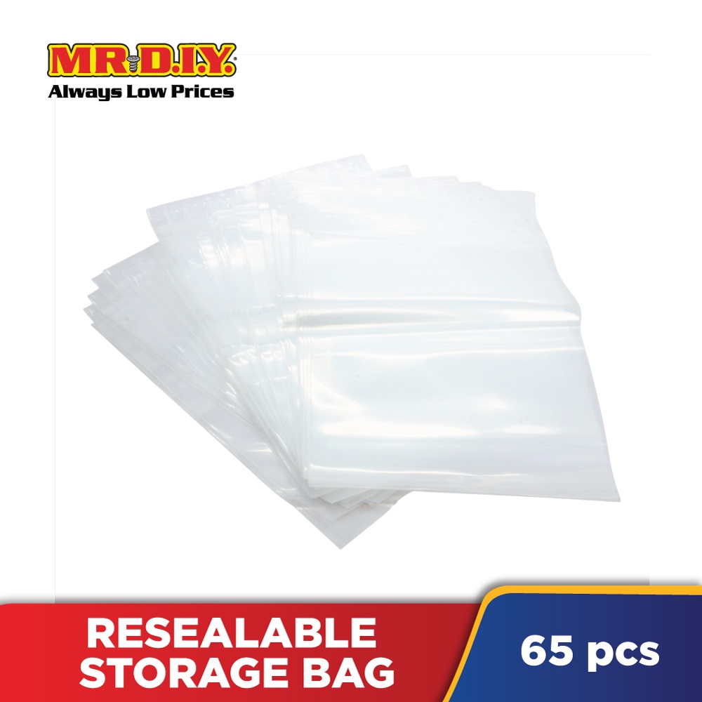 (MR.DIY) Resealable Storage Bag (65 pieces)(16.5x15cm) | Shopee Malaysia