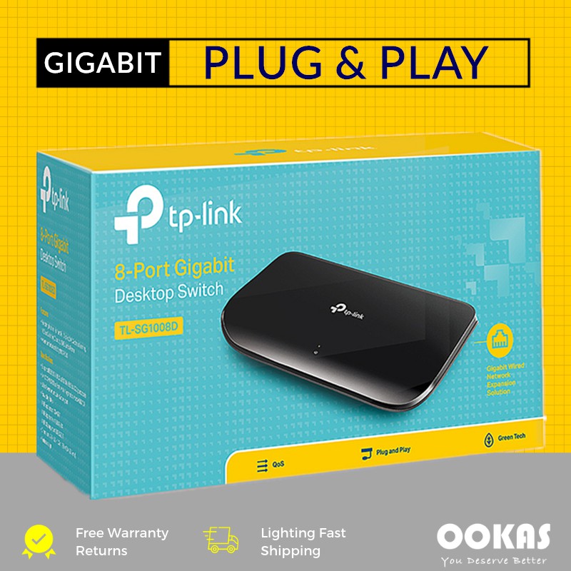 TP-LINK 8-Port Gigabit Desktop Network Switch TL-SG1008D | Shopee