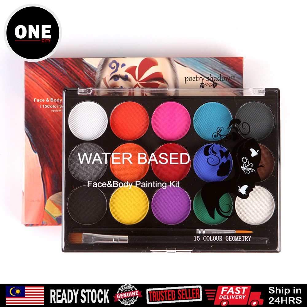 Red Aqua Face and Body Paint 16ml Water Based Make Up main image 1