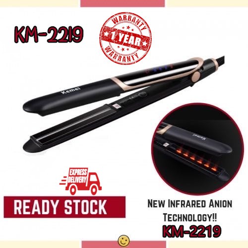 KEMEI KM2219 Infrared Hair Styling Tools Hair Straightener and Curler