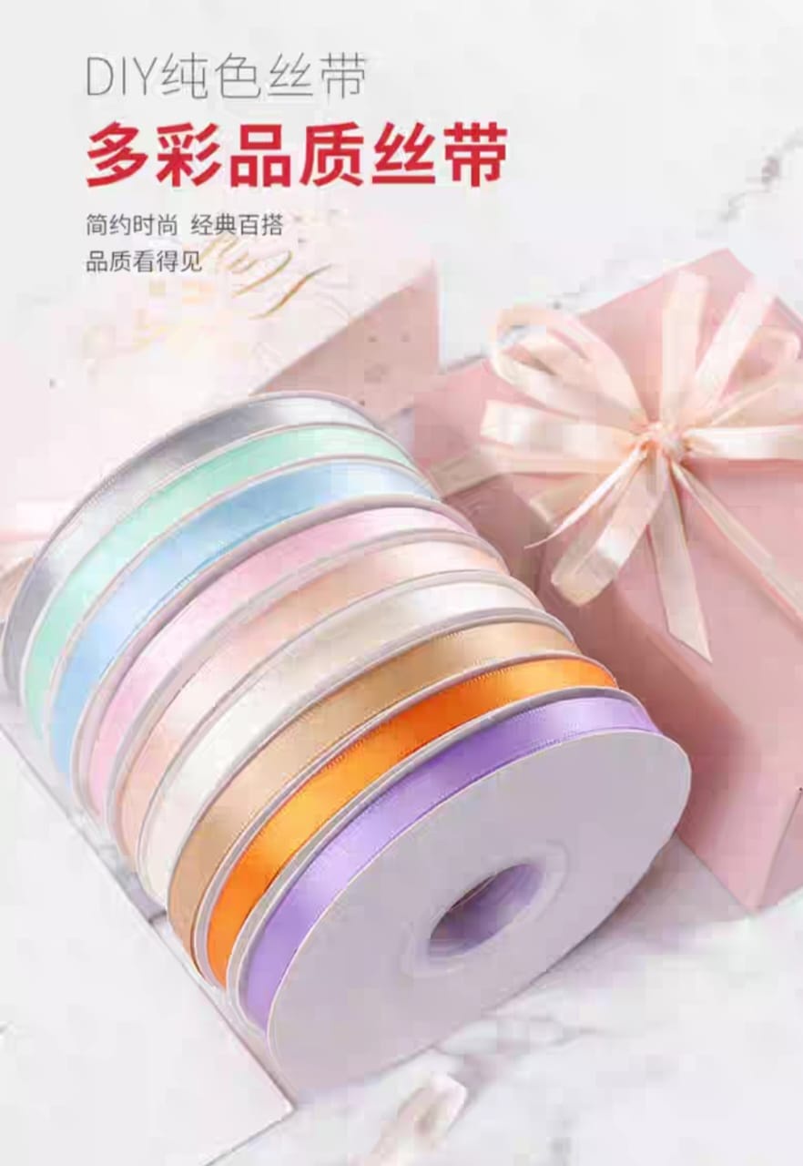 (1 Meter) 1cm Ribbon Satin Ribbon Gift Ribbon Color | Shopee Malaysia